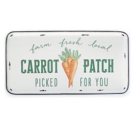 photo of FARM FRESH CARROT PATCH TIN ENAMEL SIGN