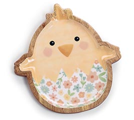 EASTER CHICK MANGO WOOD TRAY