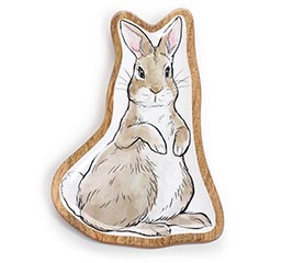 photo of EASTER BUNNY MANGO WOOD TRAY