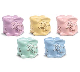 PASTEL BUNNY ASTD FIGURINE
