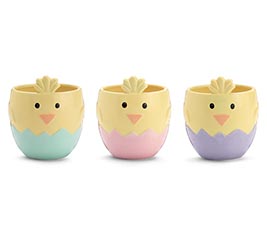 ASSORTED EASTER CHICK PLANTERS