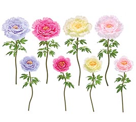 large tissue paper flowers with stand in assorted colors