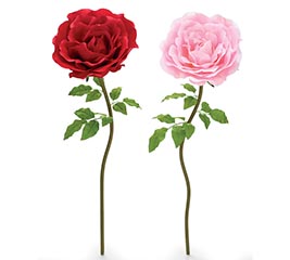 large tissue paper flowers with stand in assorted colors