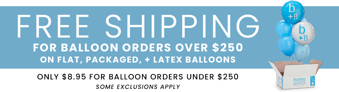 Free Shipping for balloon orders of $250