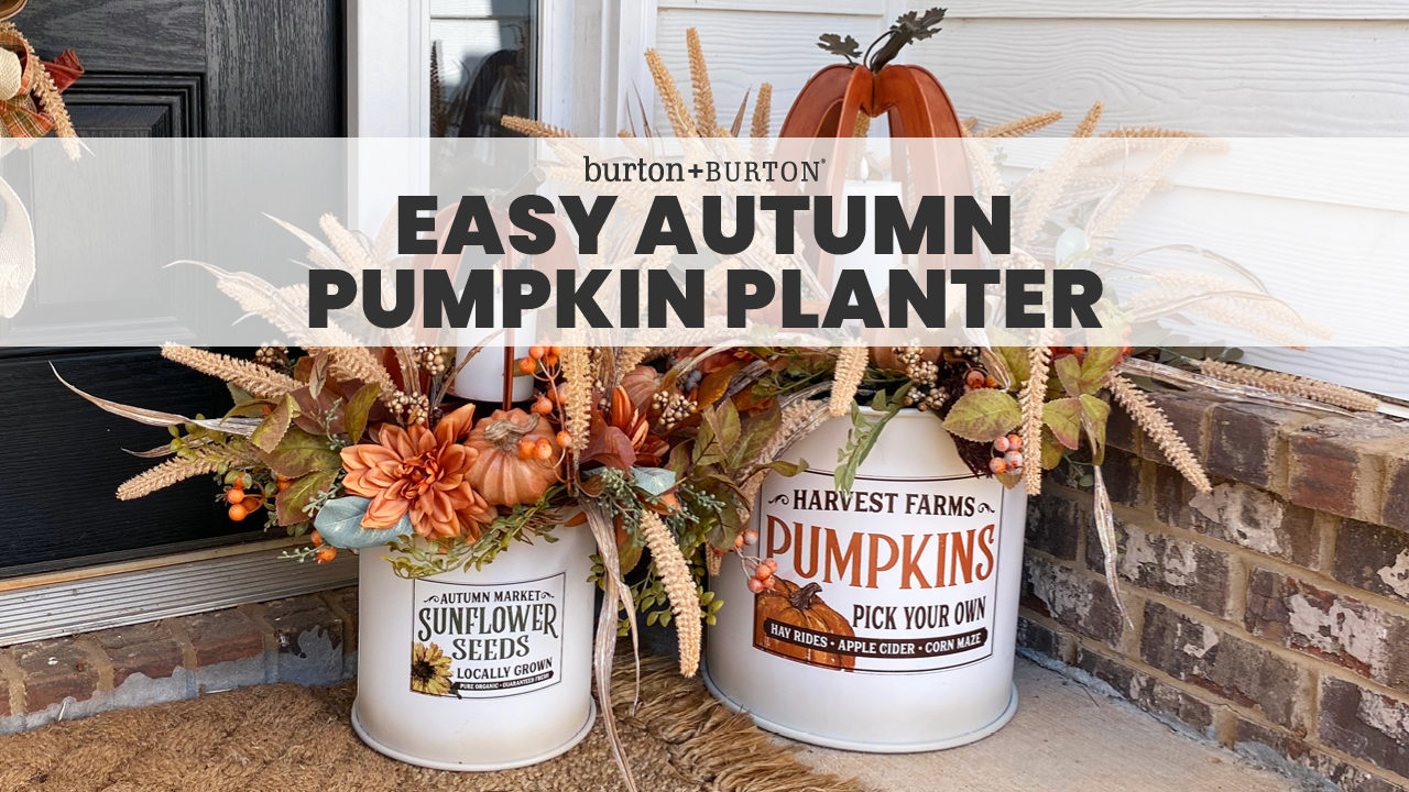 Easy Autumn Pumpkin Planter