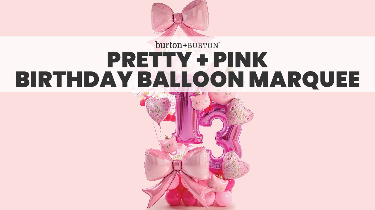 photo of Pretty and Pink Birthday Balloon Marquee